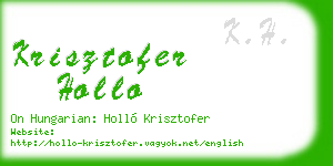 krisztofer hollo business card